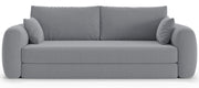 Dreisitziges ausklappbares Sofa Velera in grauem Flechtstoff