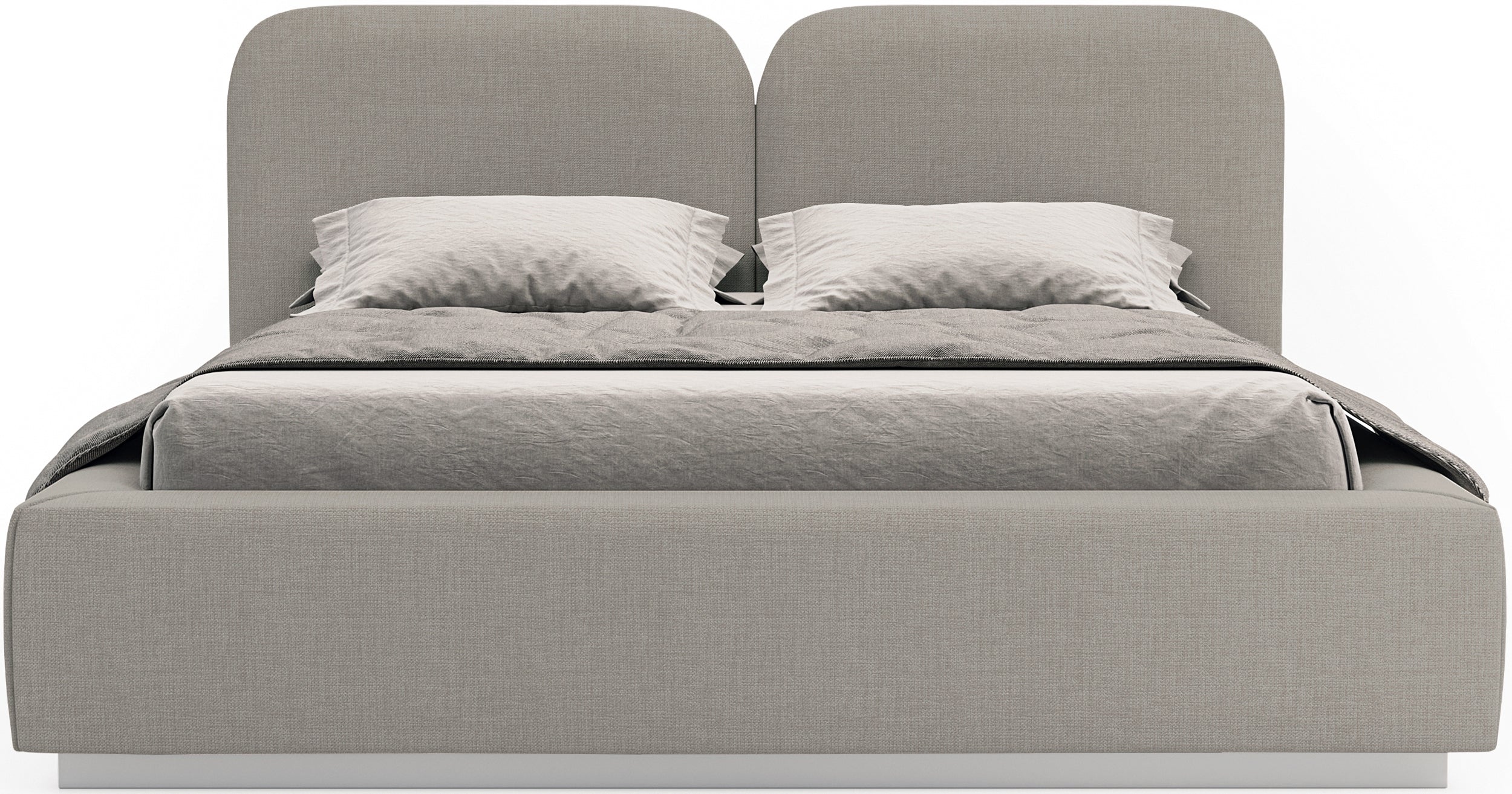 Polsterbett 160x200 cm Comoves, dunkelbeige Chenille