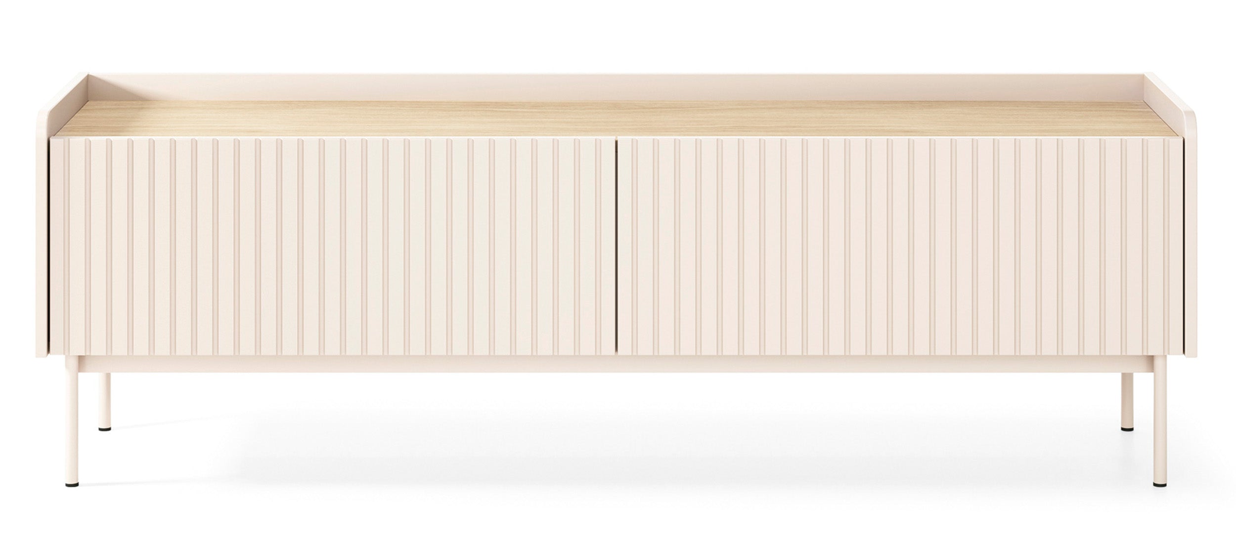 Liwelo TV-Schrank mit zwei Türen, 153 cm, grau-beige