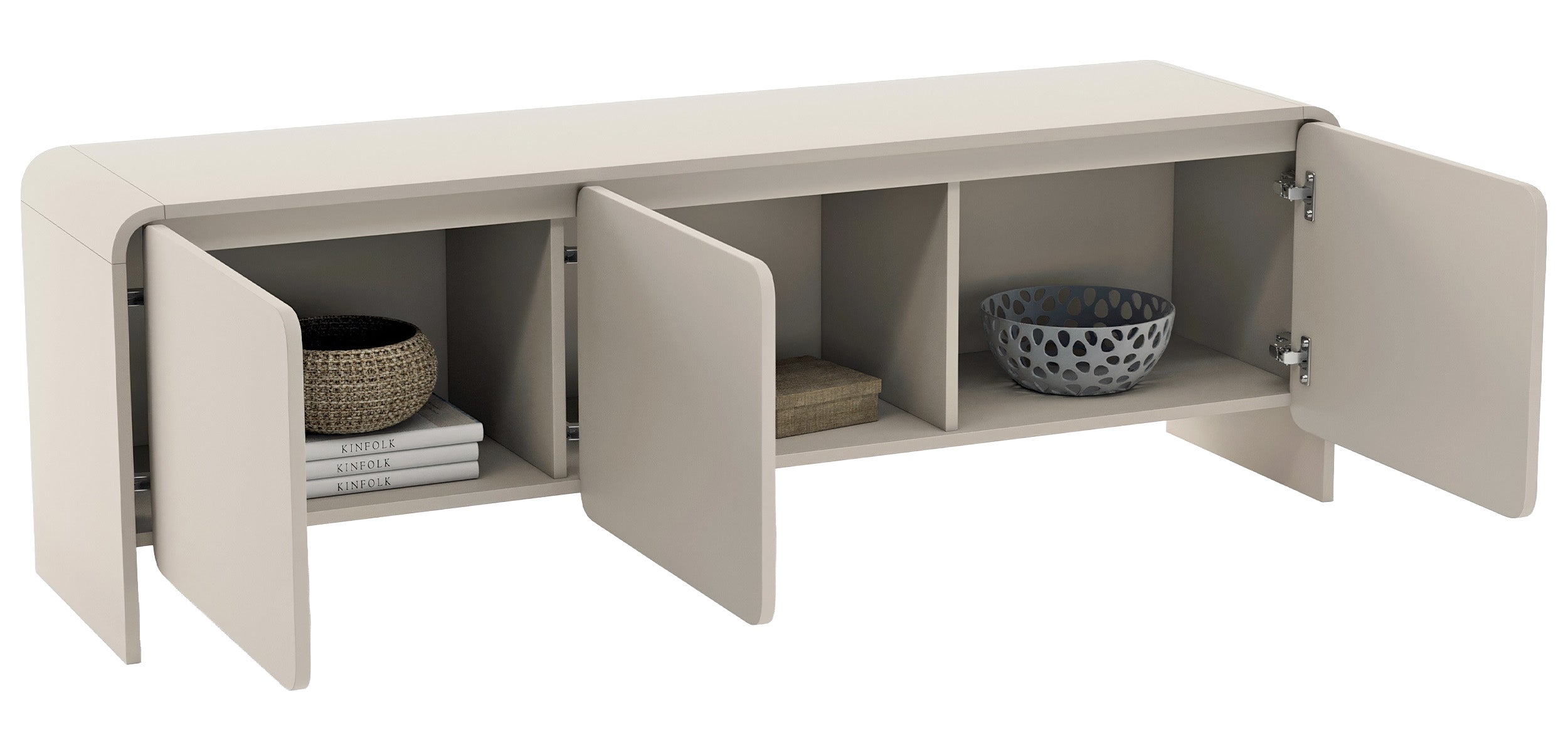 Drehtüriger TV-Schrank Lummo 156 cm Kaschmir