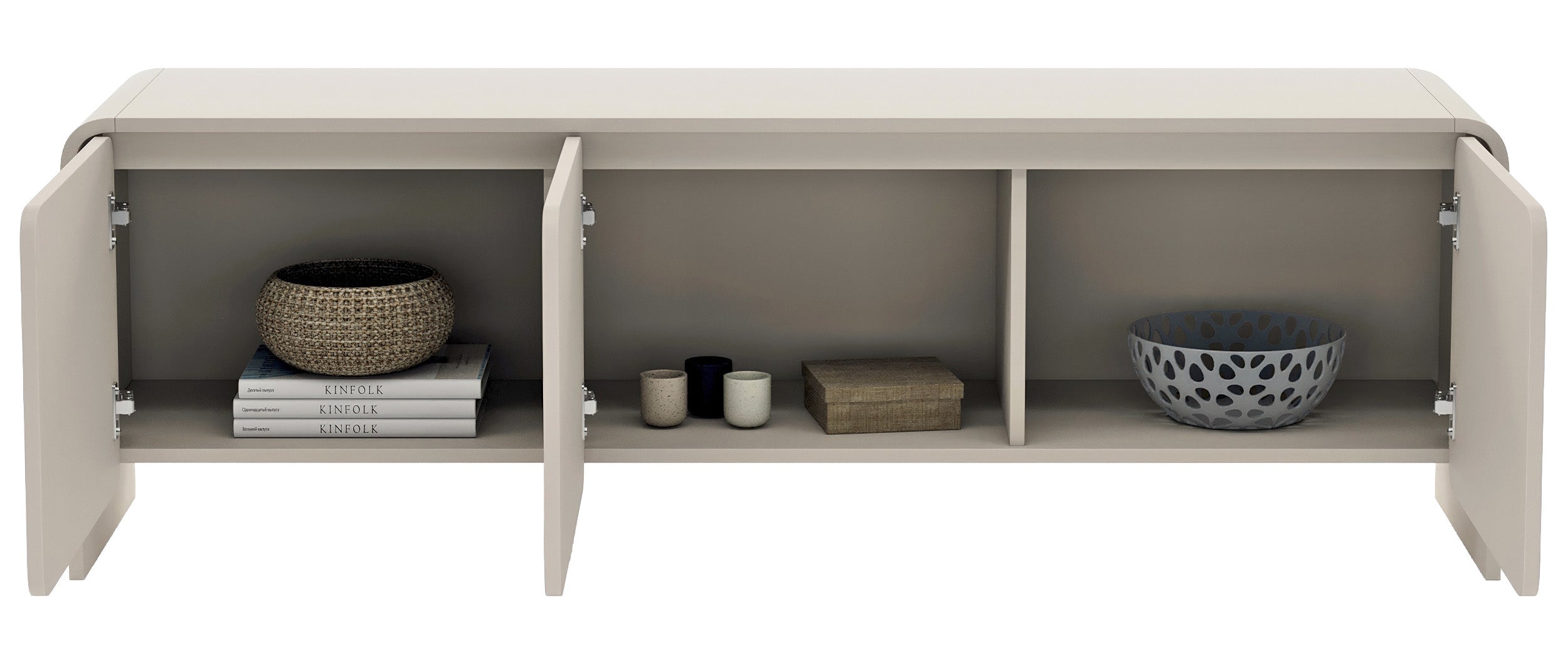 Drehtüriger TV-Schrank Lummo 156 cm Kaschmir