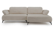Ecksofa mit Schlaffunktion Avolla, L-förmig, rechtsseitig, mit Stauraum, beige, hydrophobes Chenille
