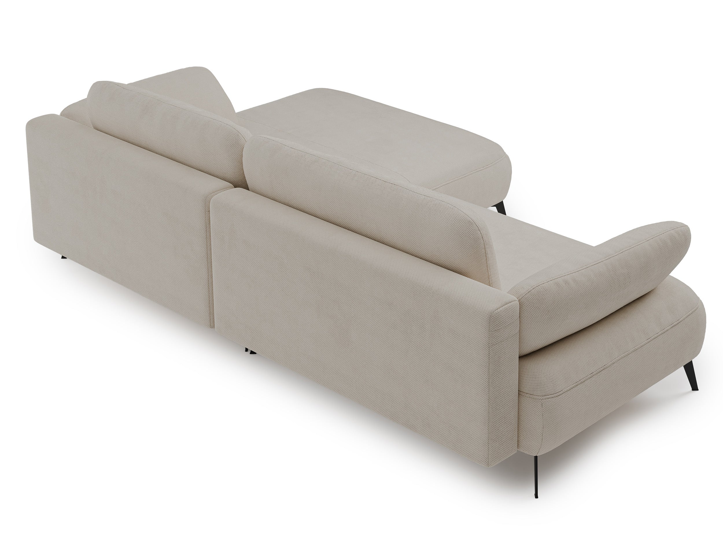 Ecksofa mit Schlaffunktion Avolla, L-förmig, rechtsseitig, mit Stauraum, beige, hydrophobes Chenille
