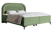 Kontinentalbett 140x200 cm Loreo mit Topper und Stauraum, Eukalyptus-Velours, hydrophob