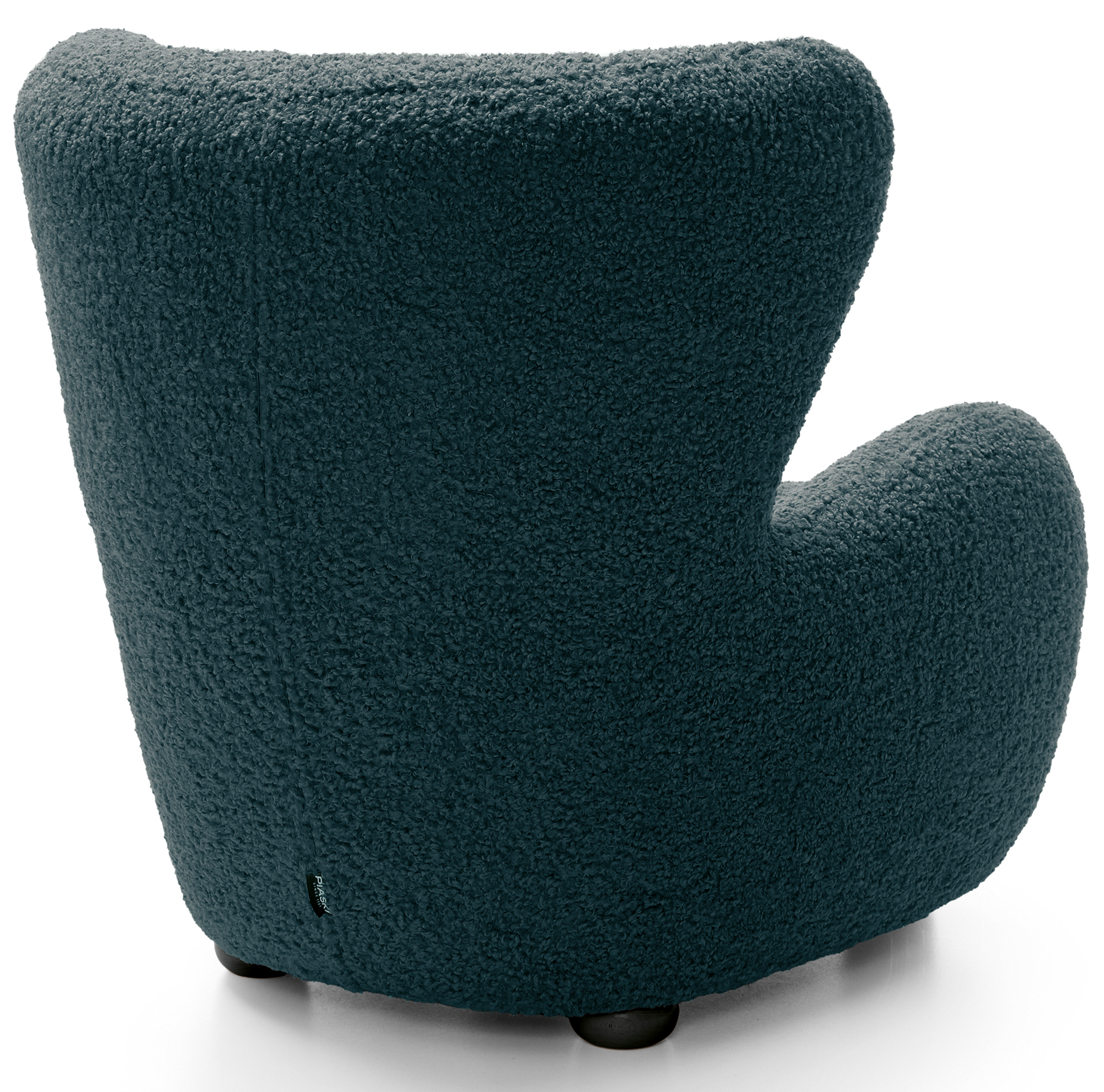 Milele Schalensitzstuhl türkis boucle mit schwarzen Beinen