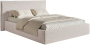 Polsterbett 180x200 cm Softie mit Stauraum, beige Chenille, Metallrahmen