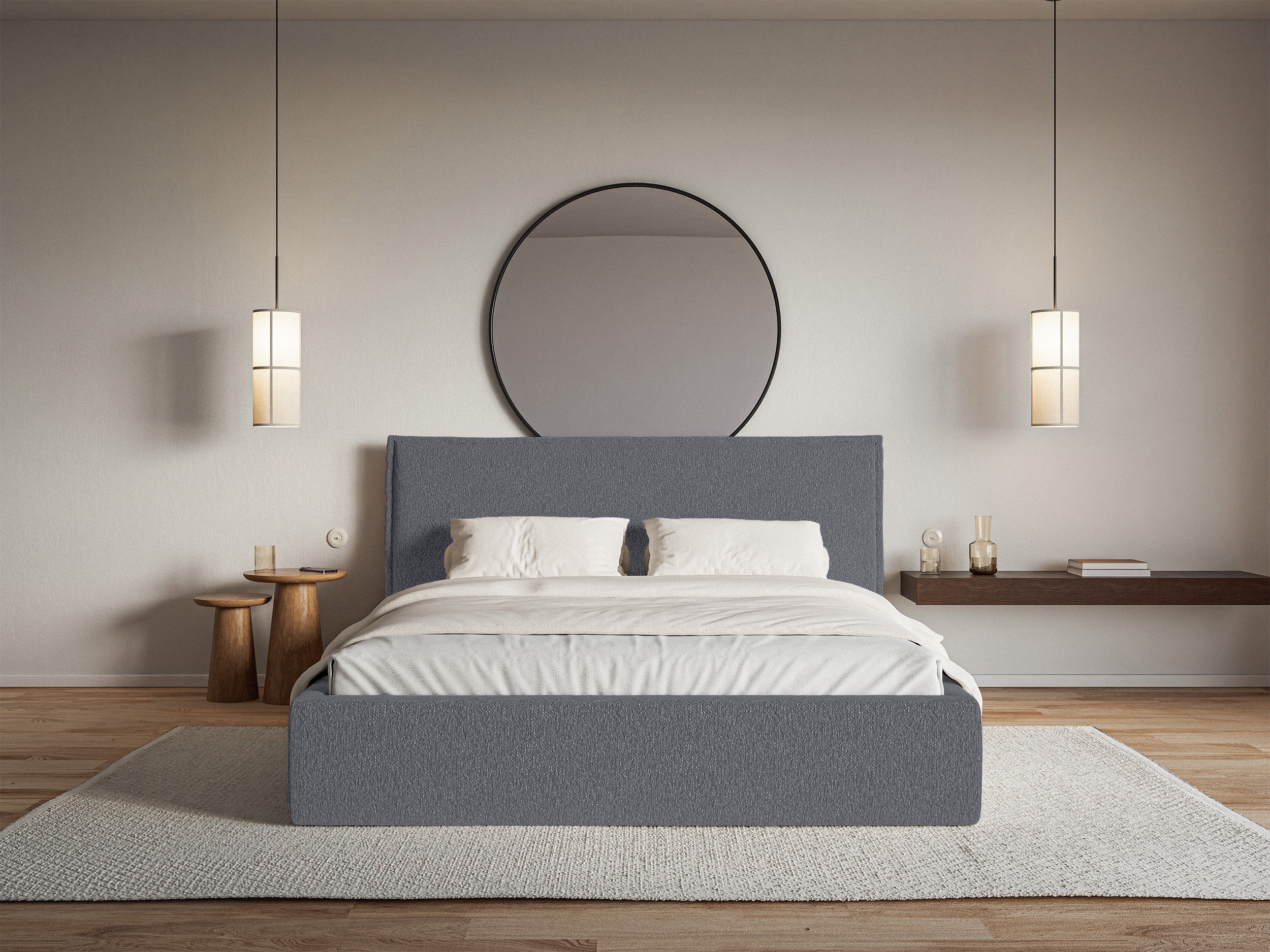Polsterbett 180x200 cm Softie in Graphit Chenille