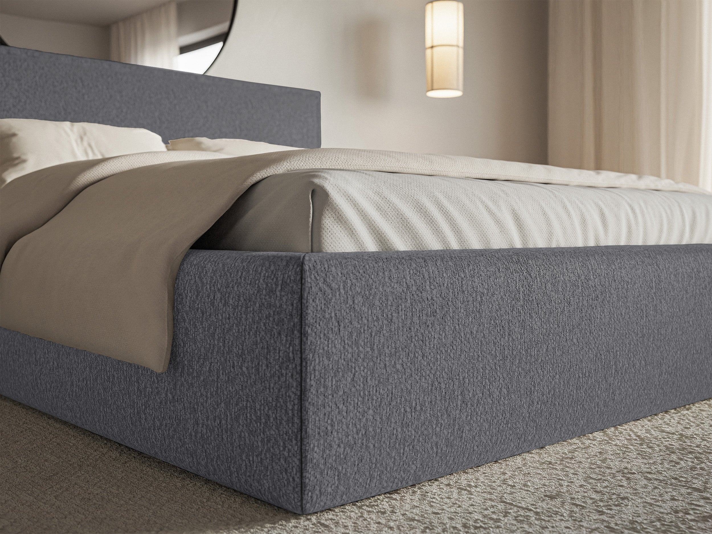 Polsterbett 180x200 cm Softie in Graphit Chenille