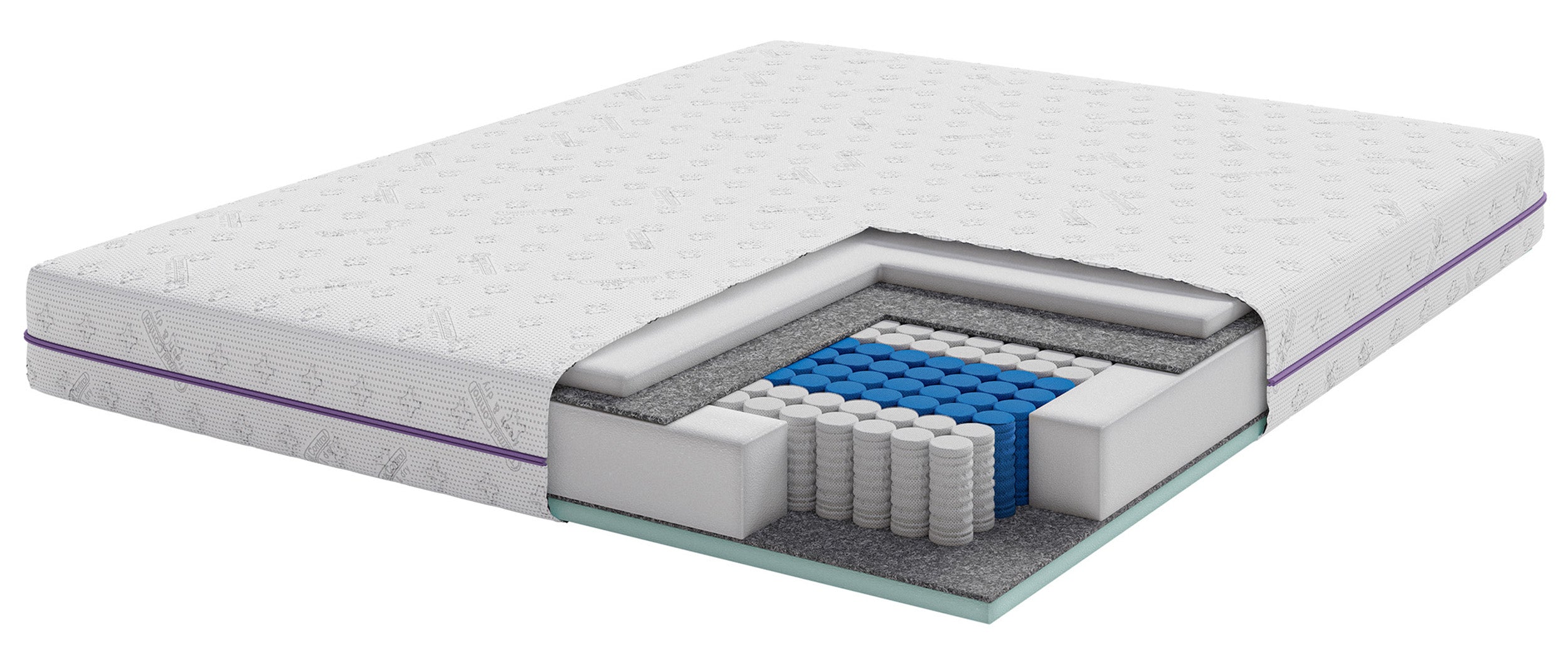 Multipocket-Taschenfederkernmatratze 120x200 cm Somtiple mit Visco- und HR-Schaum, beidseitig verwendbar