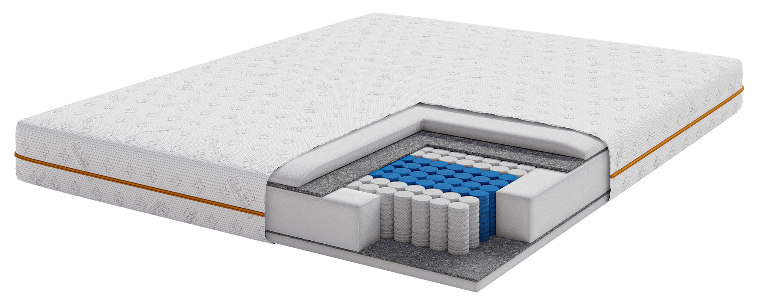 Taschenfederkernmatratze 120x200 cm Somfoam mit Komfortschaum