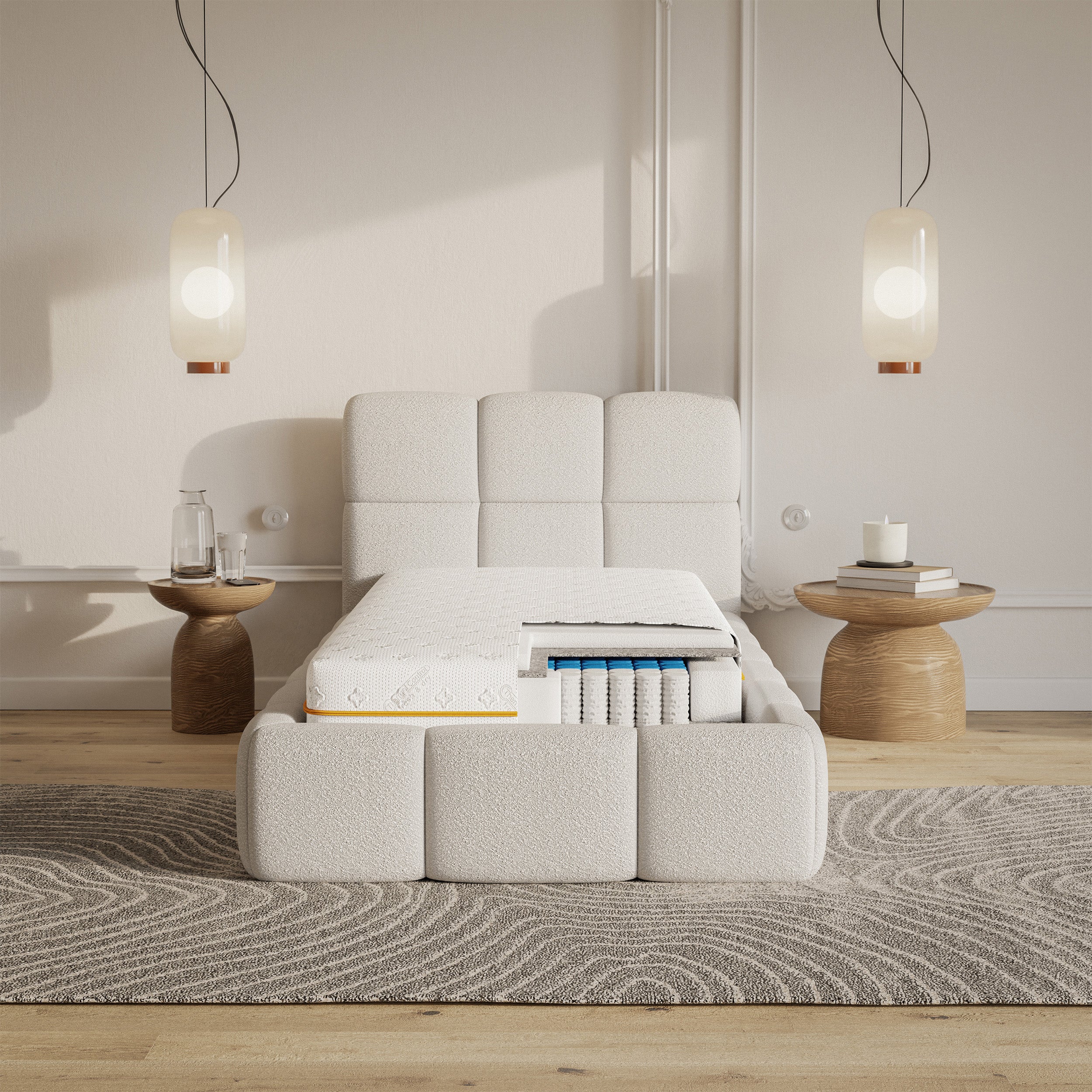 Taschenfederkernmatratze 90x200 cm Somfoam mit Komfortschaum