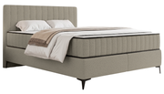 Kontinentales Bett 180x200 cm Mufasso mit Stauraum, dunkelbeiges Bouclé