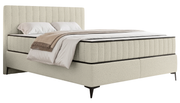 Kontinentales Bett 180x200 cm Mufasso mit Stauraum, hellbeige Bouclé