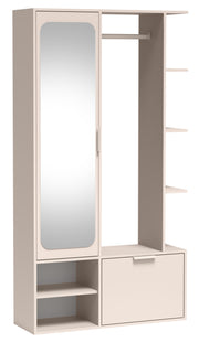 Flur-Set Nala mit Spiegel und 100 cm langer Stange in Kaschmir