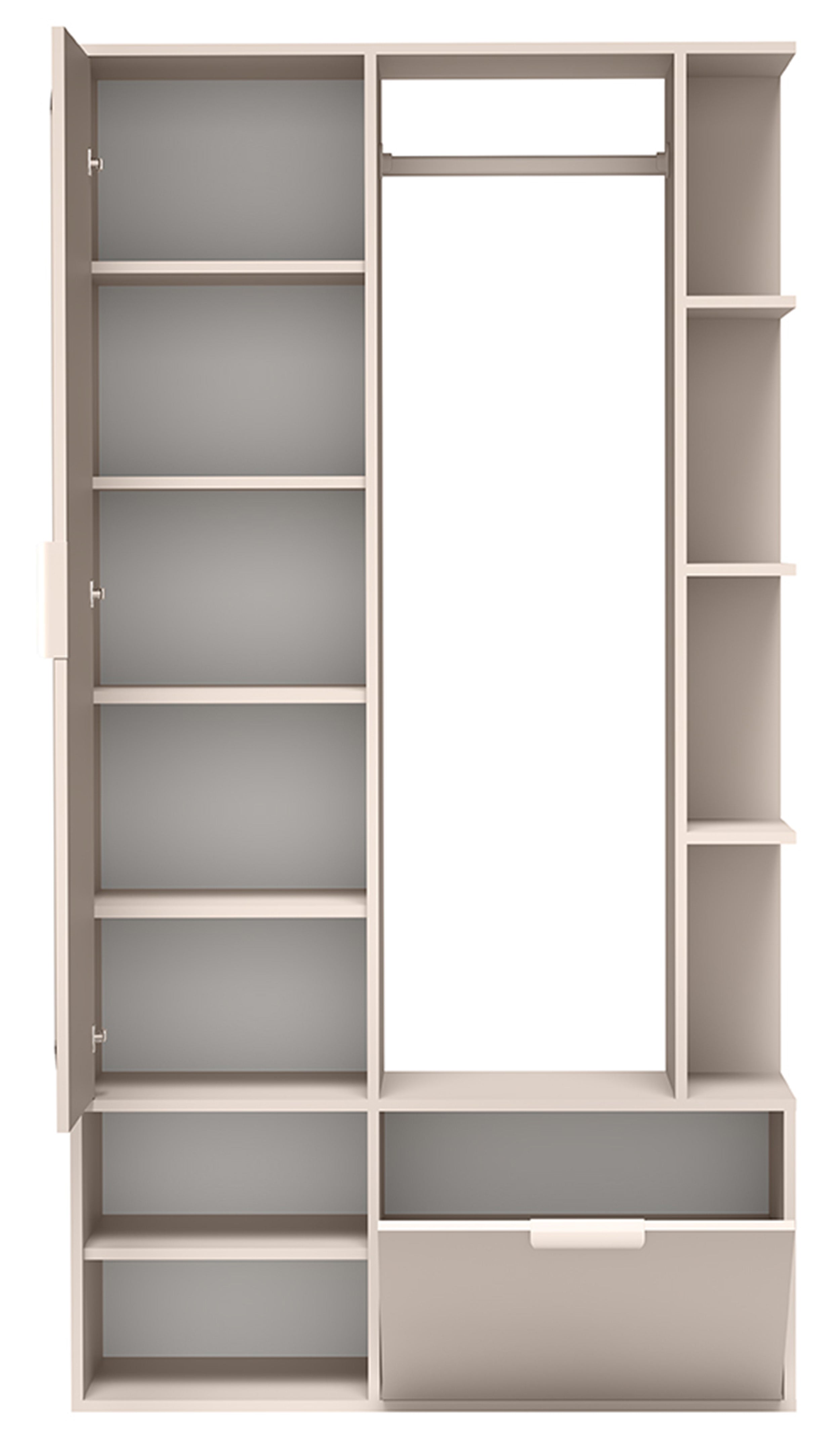 Flur-Set Nala mit Spiegel und 100 cm langer Stange in Kaschmir
