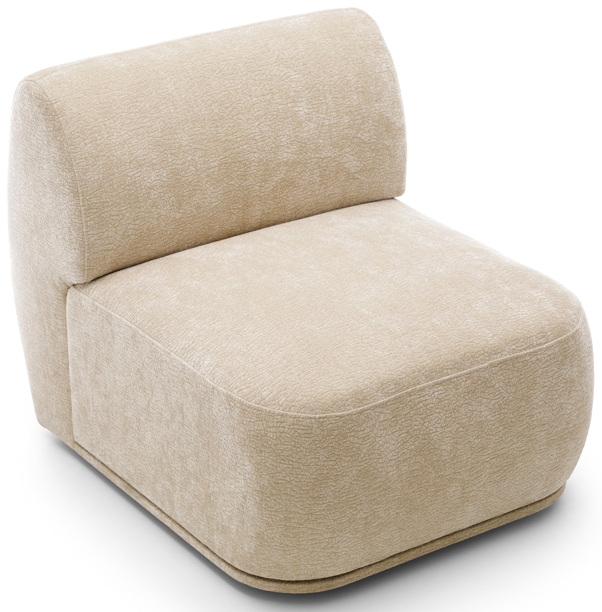 Einzelnes Mittelsegment Bommo beige Chenille