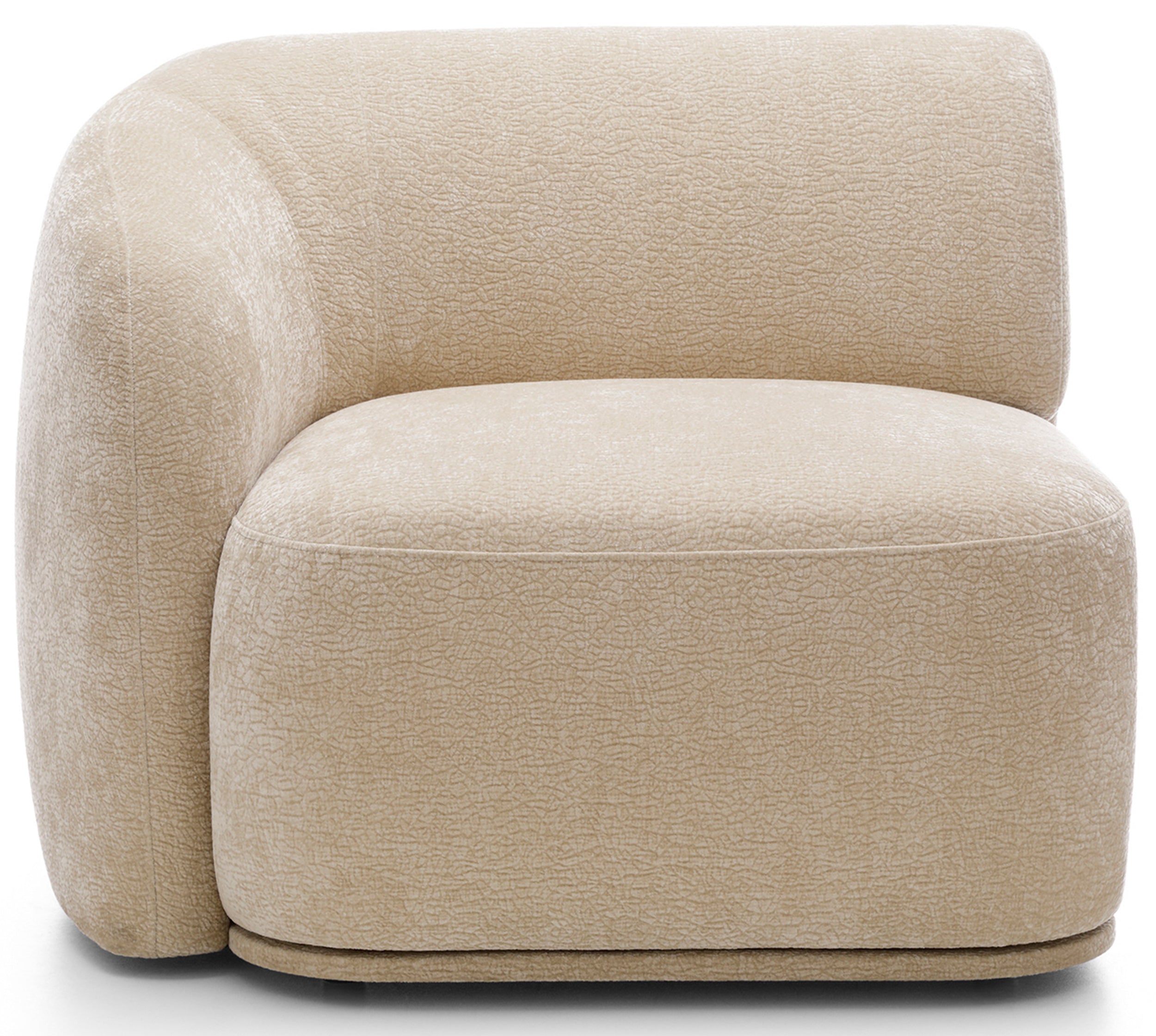 Einzelmodul Bommo linksseitig, beige Chenille