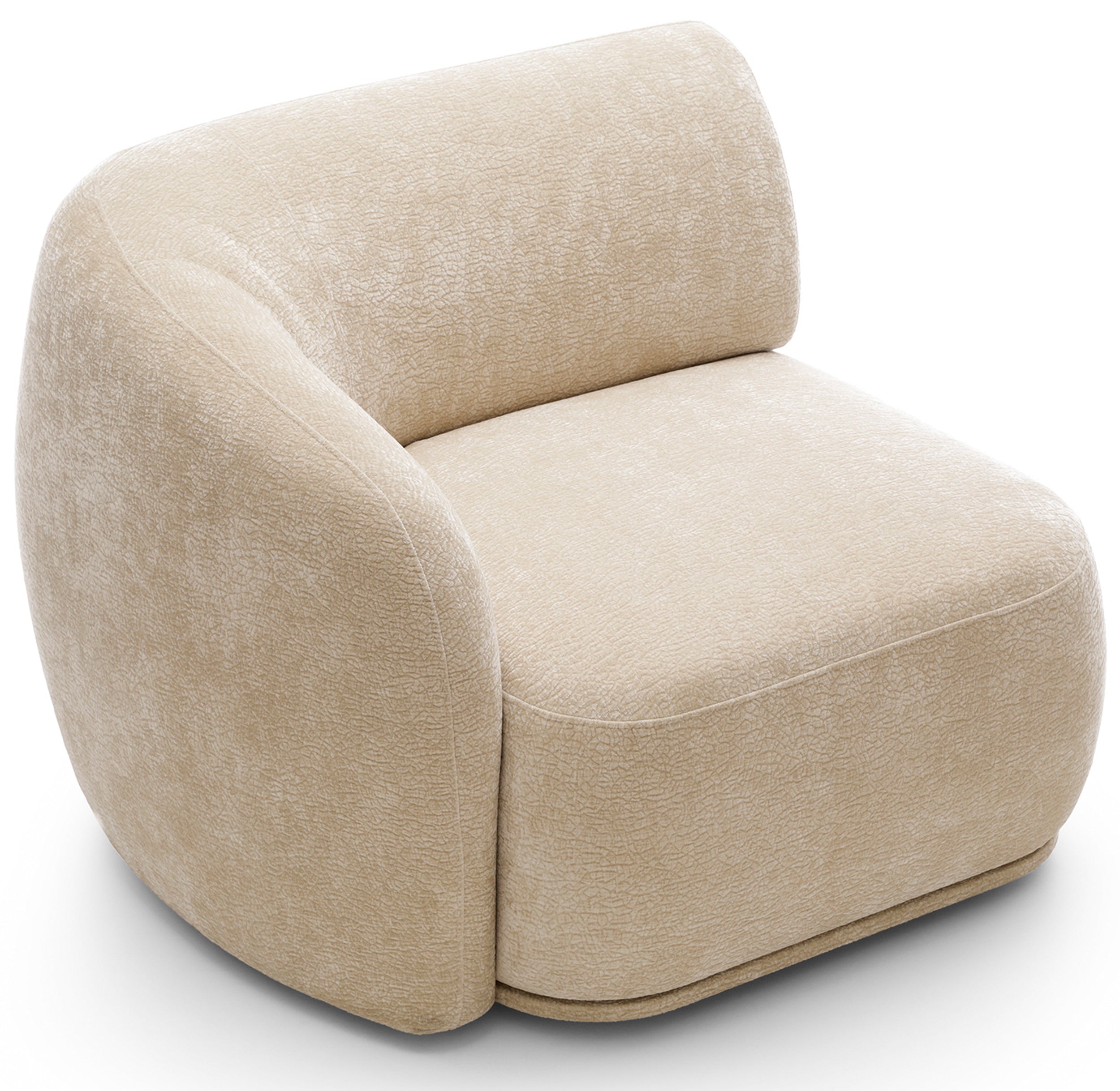 Einzelmodul Bommo linksseitig, beige Chenille