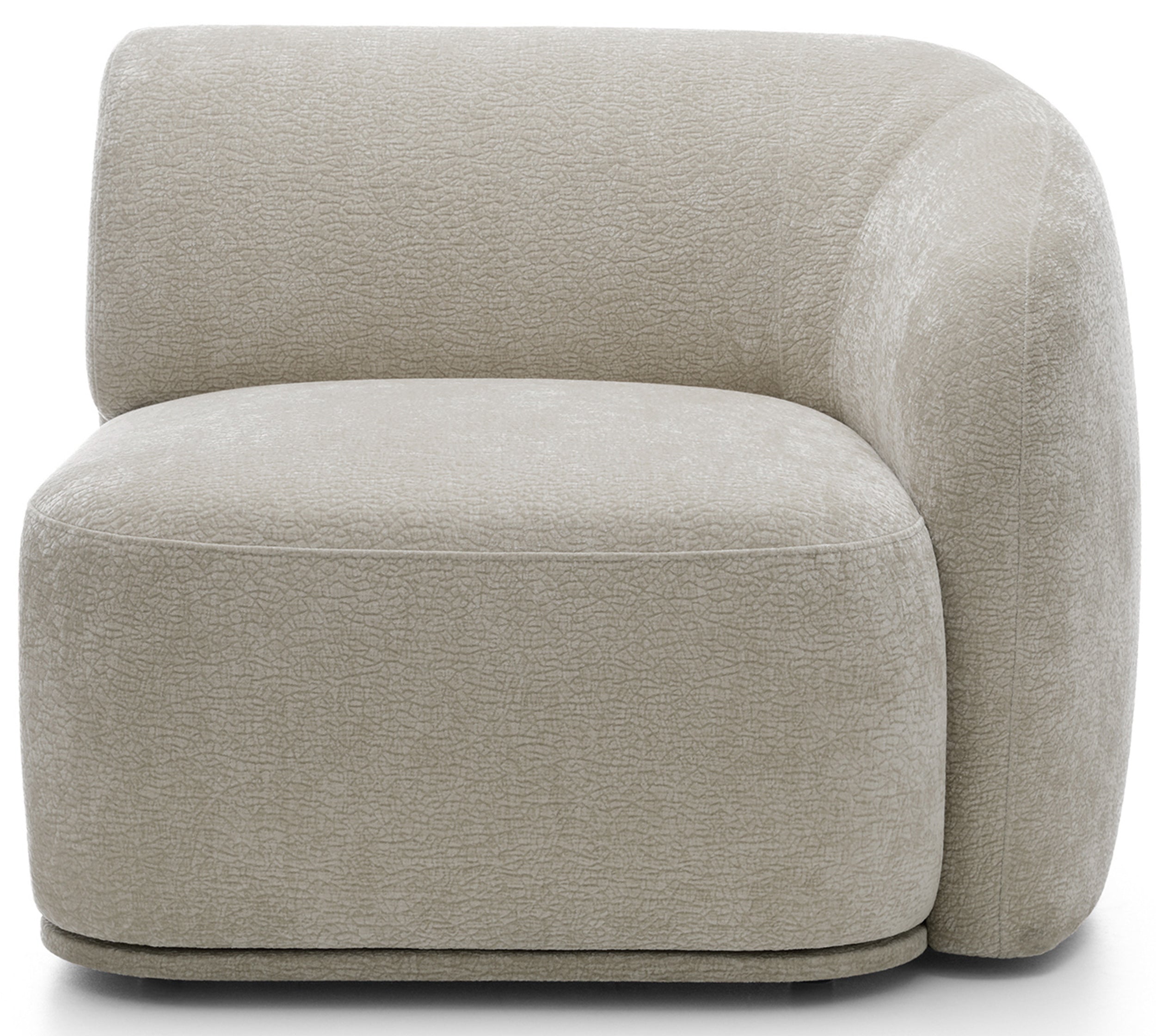 Einzelmodul Bommo rechtsseitig, grau-beige Chenille