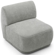 Einzelnes mittleres Modul Bommo, grauer Chenille