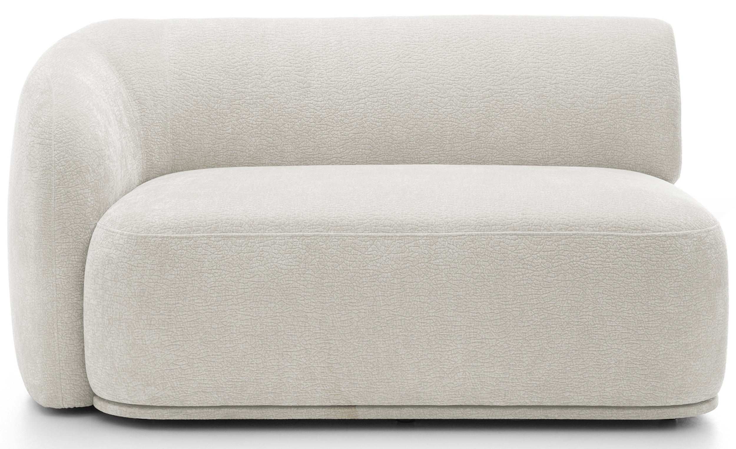 Doppelmodul Bommo linksseitig, cremefarben, Chenille