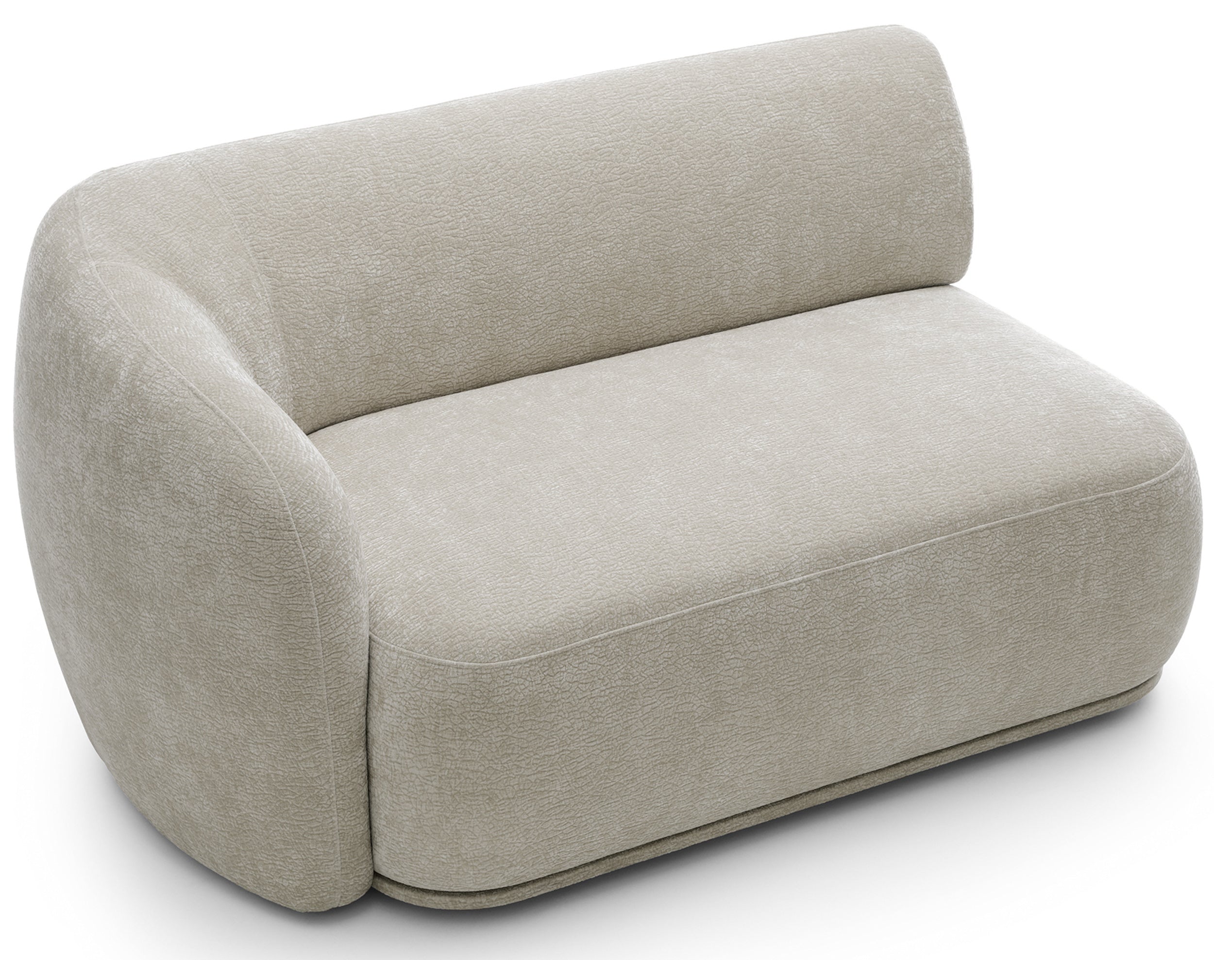 Doppelmodul Bommo linksseitig, grau-beige Chenille
