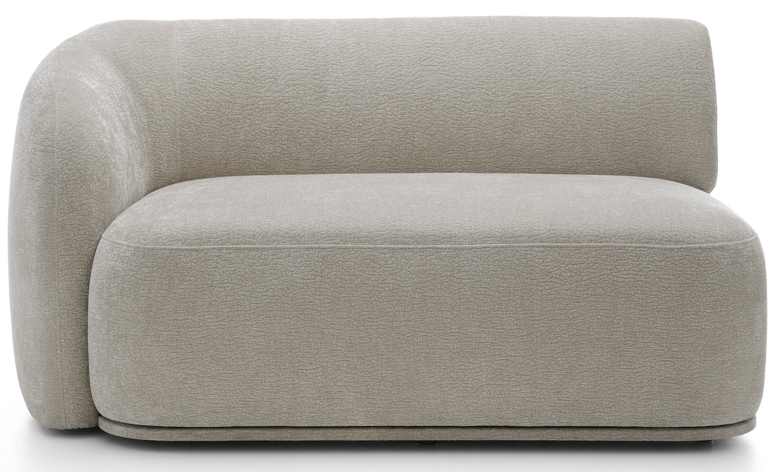 Doppelmodul Bommo linksseitig, grau-beige Chenille