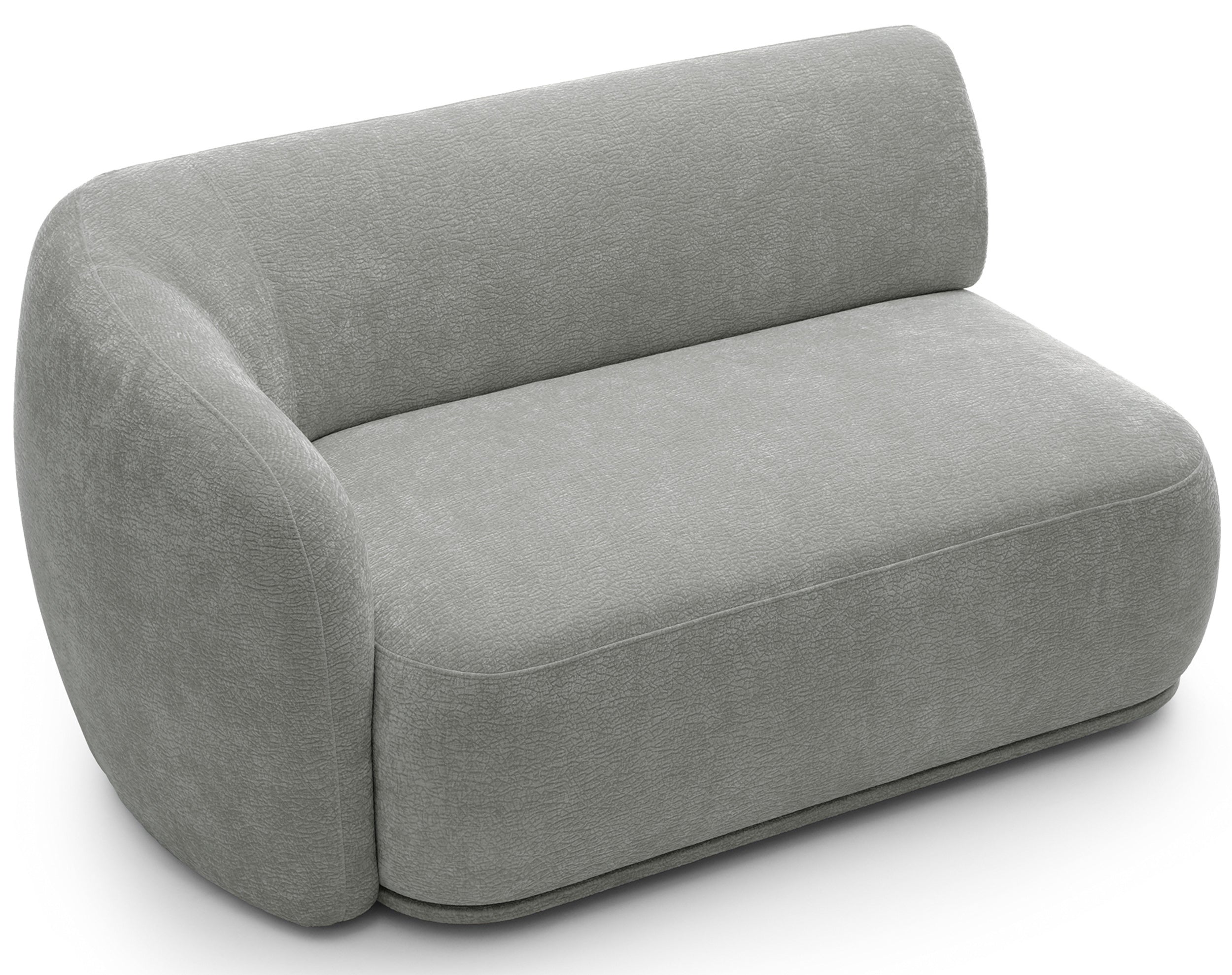 Doppelmodul Bommo links, grau Chenille