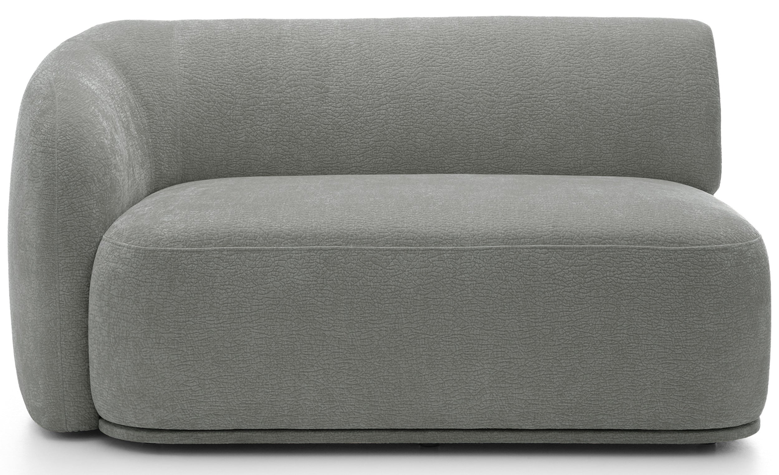Doppelmodul Bommo links, grau Chenille