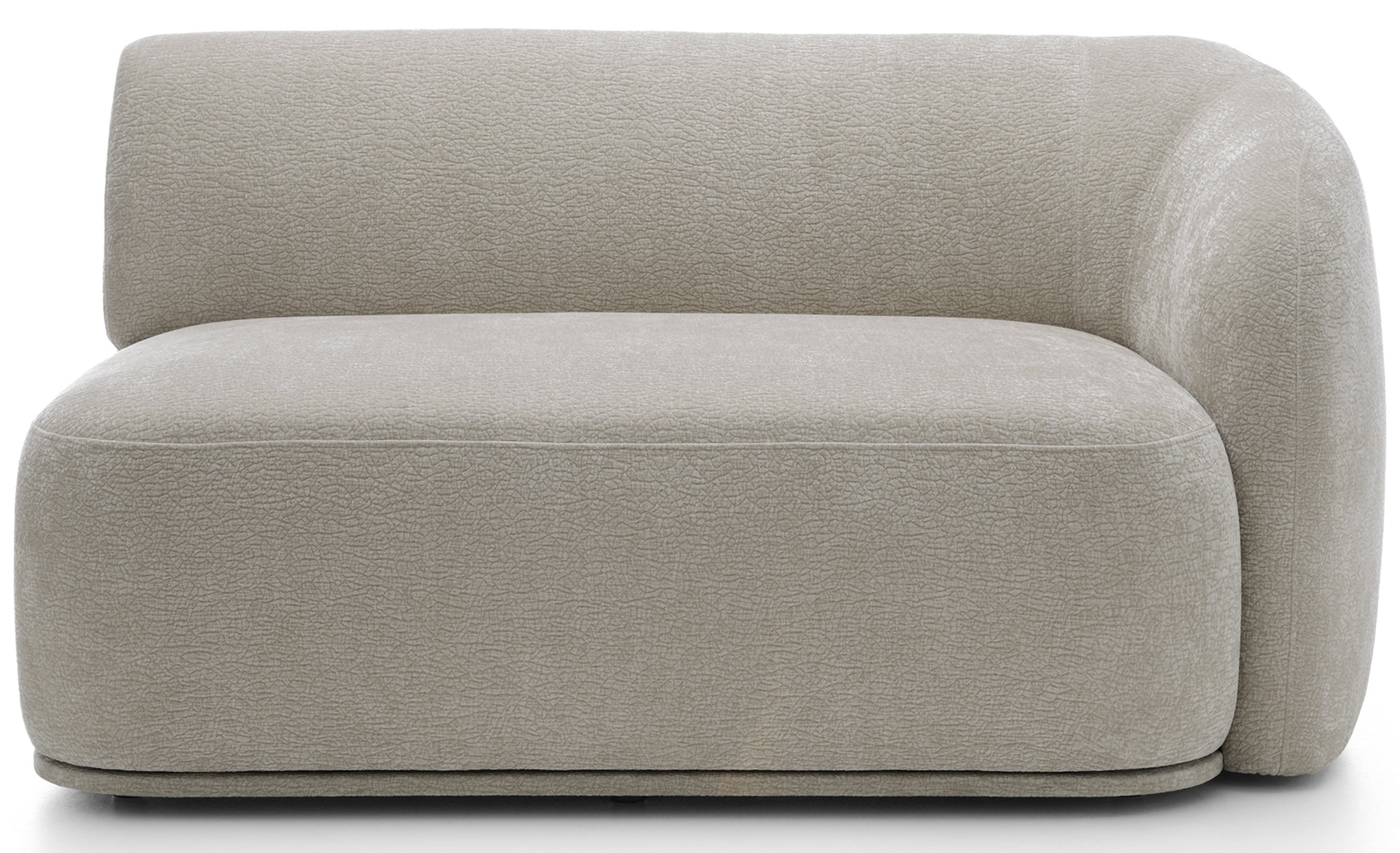 Modulares Ecksofa Bommo L-förmig linksseitig grau-beige Chenille