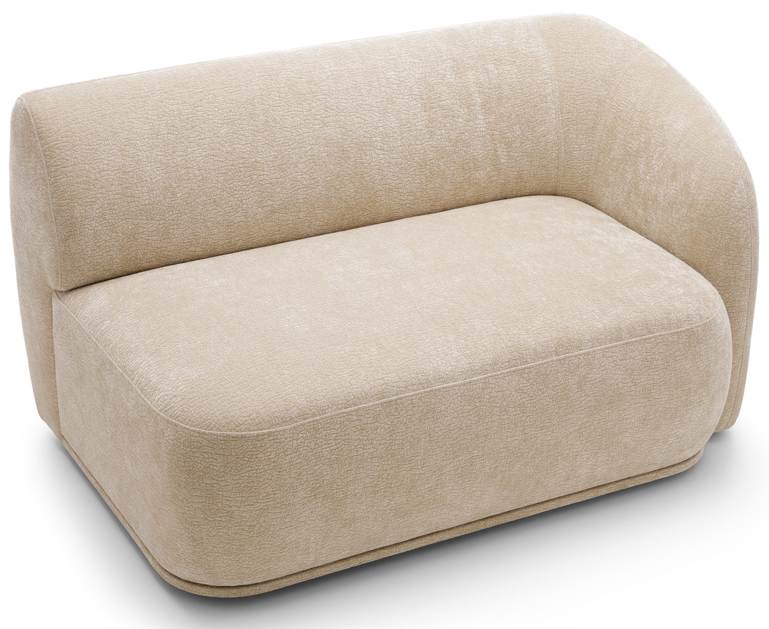 Modulares Ecksofa Bommo L-förmig linksseitig beige Chenille