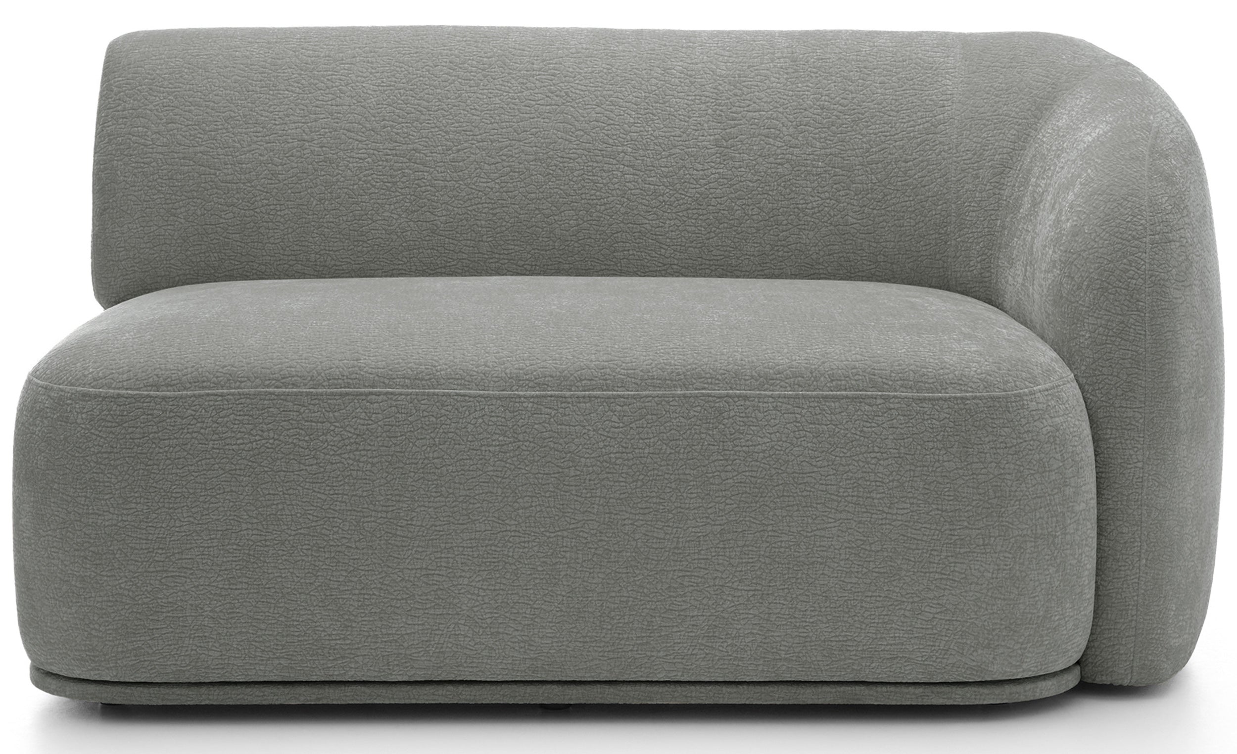 Doppelmodul Bommo rechtsseitig, grauer Chenille