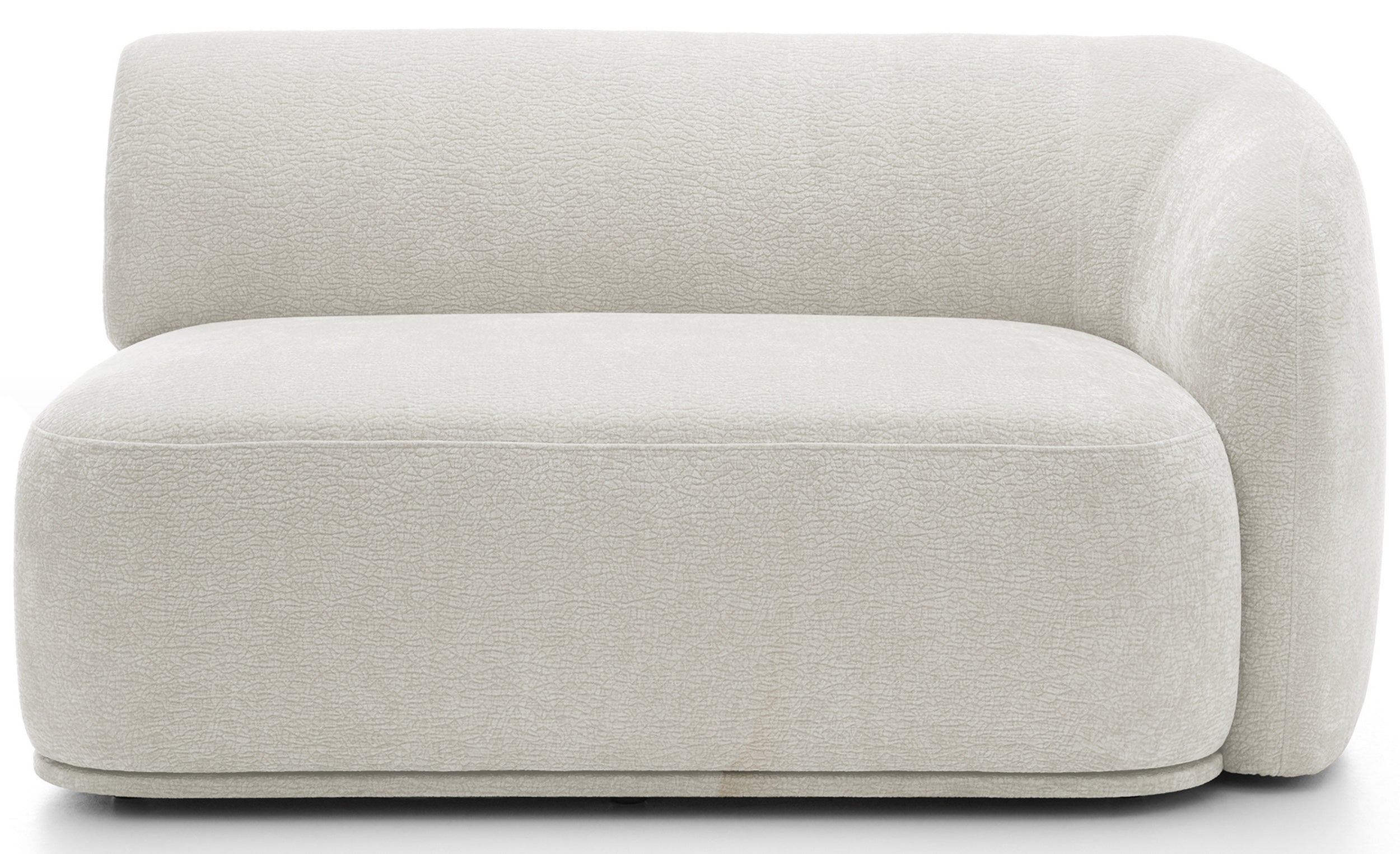 Modulares Ecksofa Bommo L-förmig linksseitig, cremefarben, Chenille