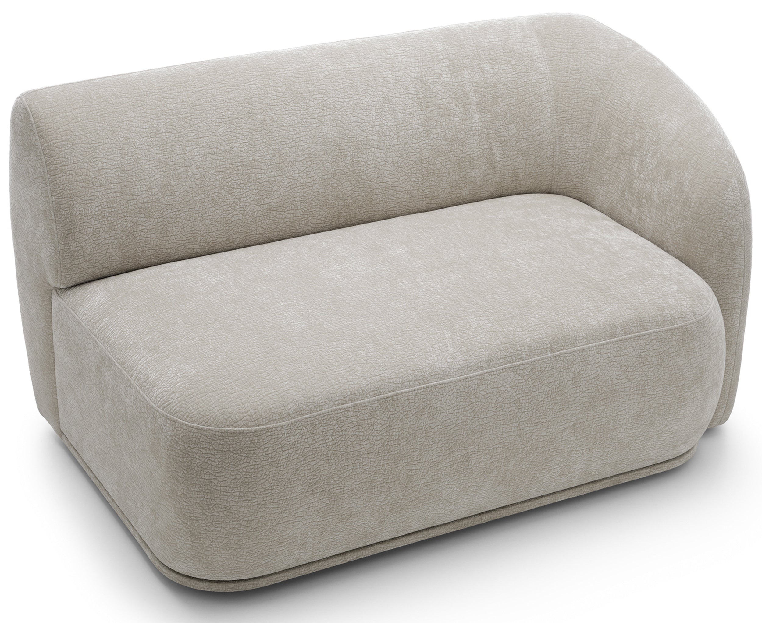 Doppelmodul Bommo rechtsseitig in grau-beige Chenille