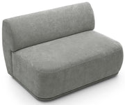 Doppeltes Mittelmodul Bommo, grauer Chenille