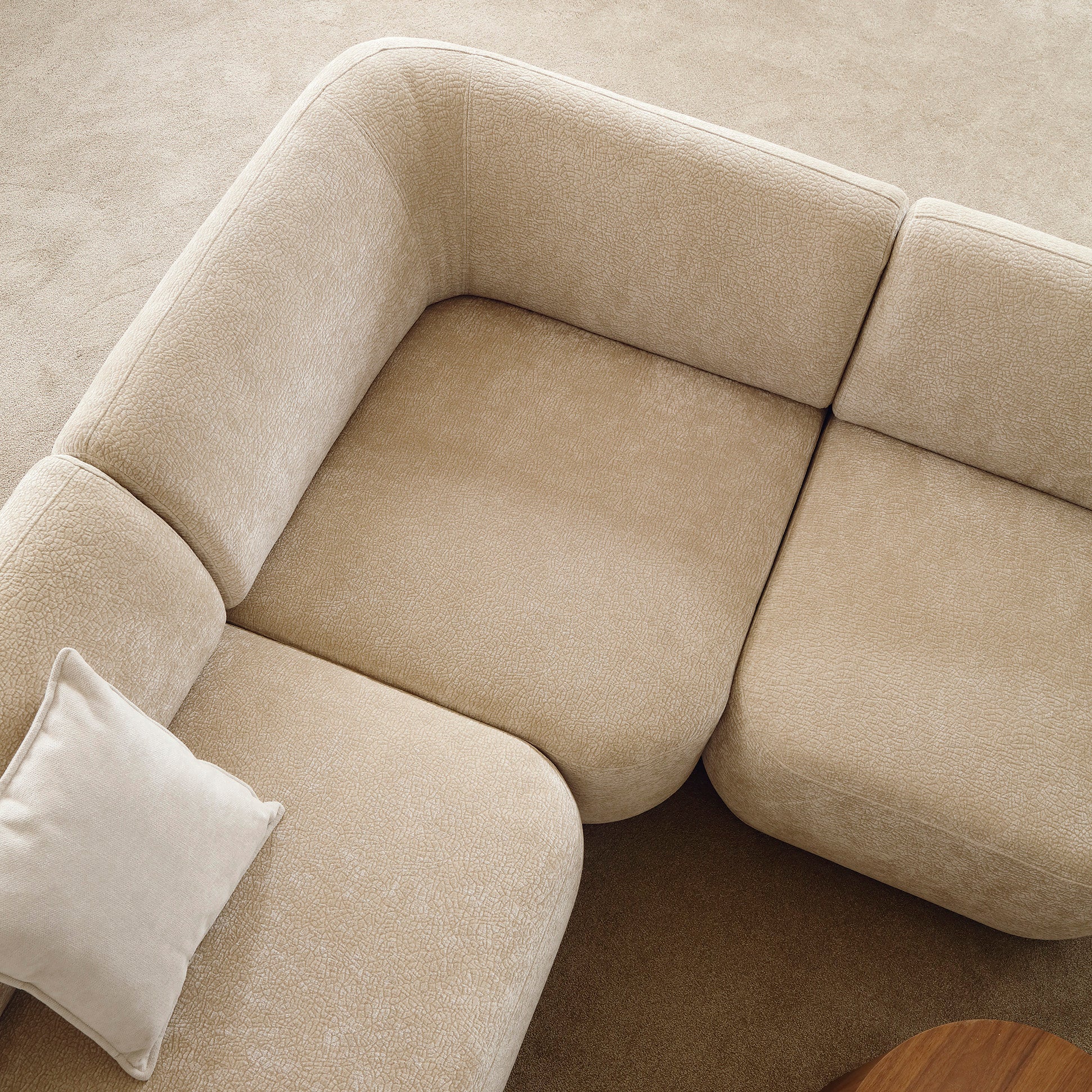 Bommo Eckmodul beige Chenille