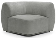 Bommo Eckmodul in grauem Chenille