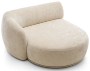 Modulares Ottomanen-Element Bommo linksseitig beige Chenille