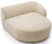 Modulare Ottomane Bommo, rechtsseitig, beige Chenille