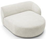 Modulares Ottomane Bommo, rechtsseitig, cremefarbenes Chenille