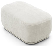 Modulares rechteckiges Pouf Bommo in cremefarbenem Chenille