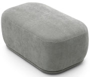 Modulares rechteckiges Pouf Bommo in grauem Chenille