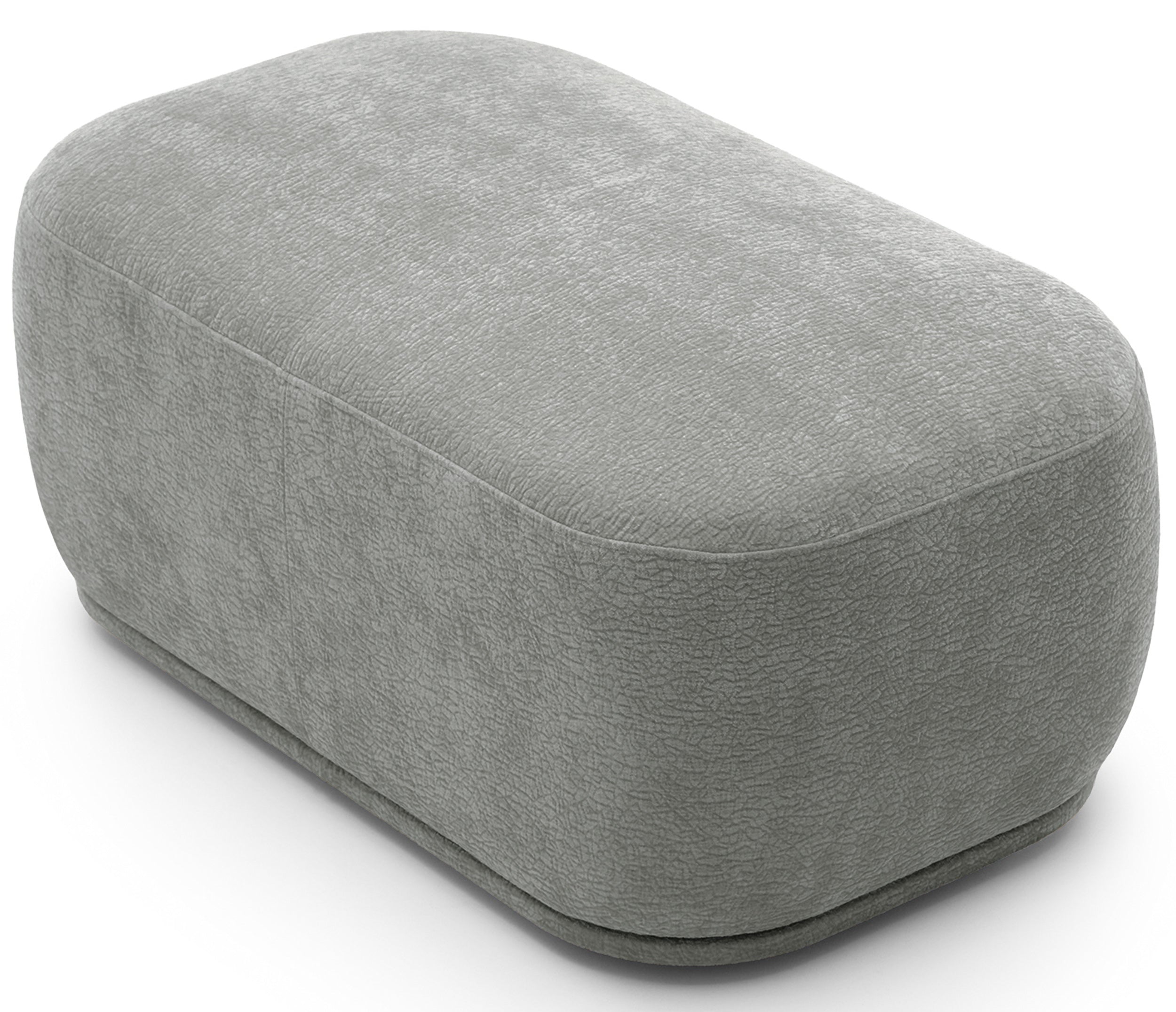 Modulares rechteckiges Pouf Bommo in grauem Chenille