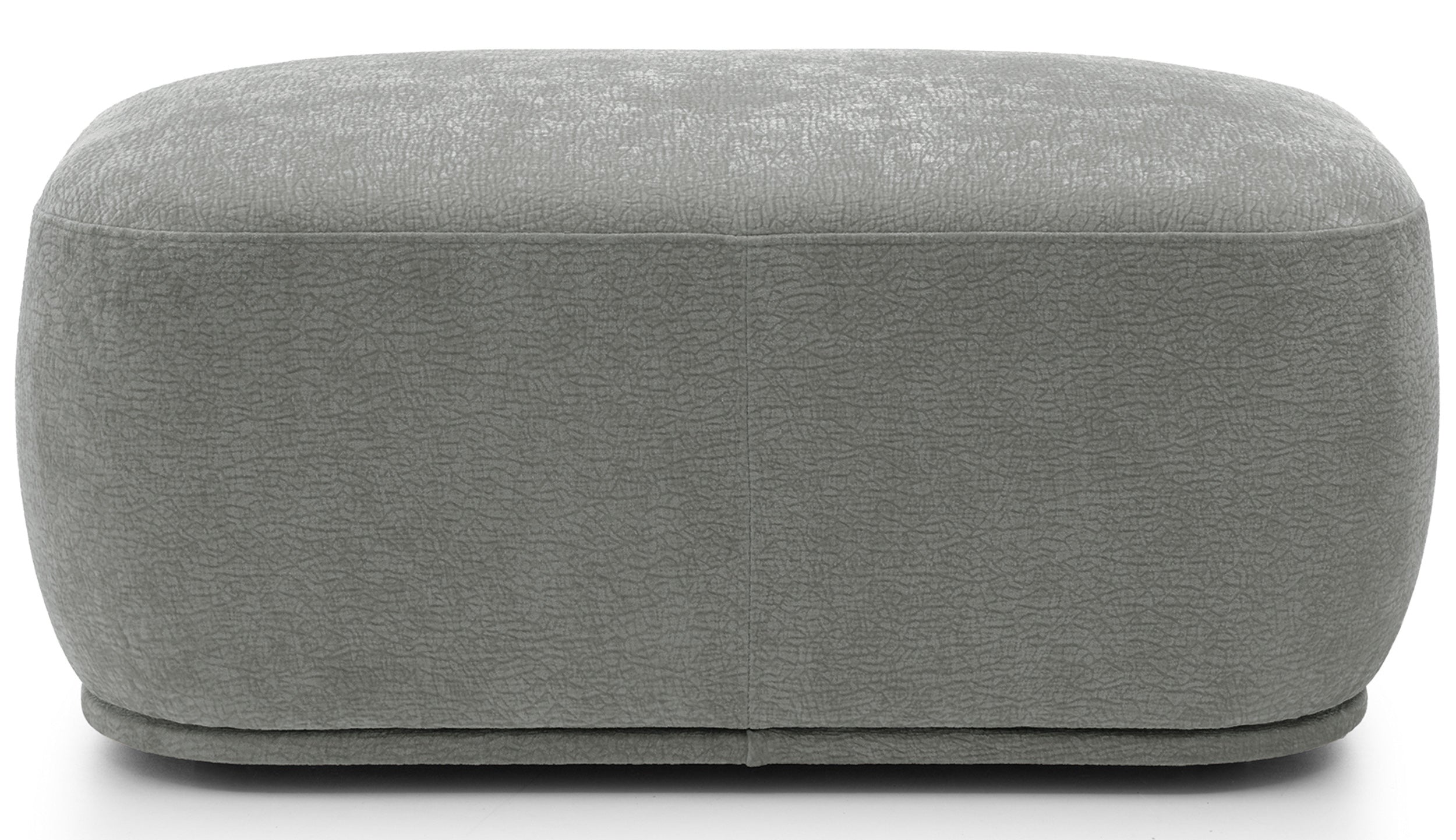 Modulares rechteckiges Pouf Bommo in grauem Chenille