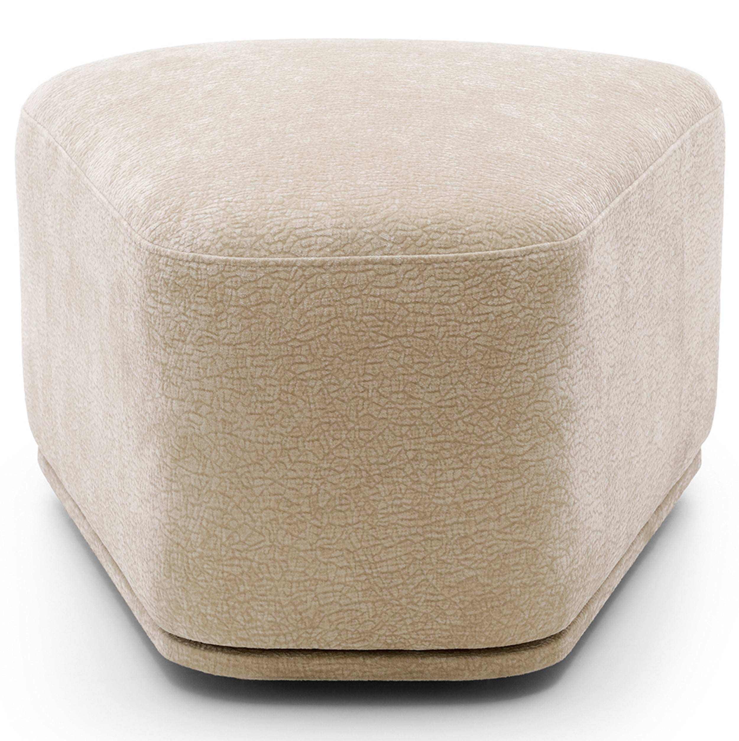 Modulares dreieckiges Pouf Bommo in Beige Chenille