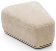 Modulares dreieckiges Pouf Bommo in Beige Chenille