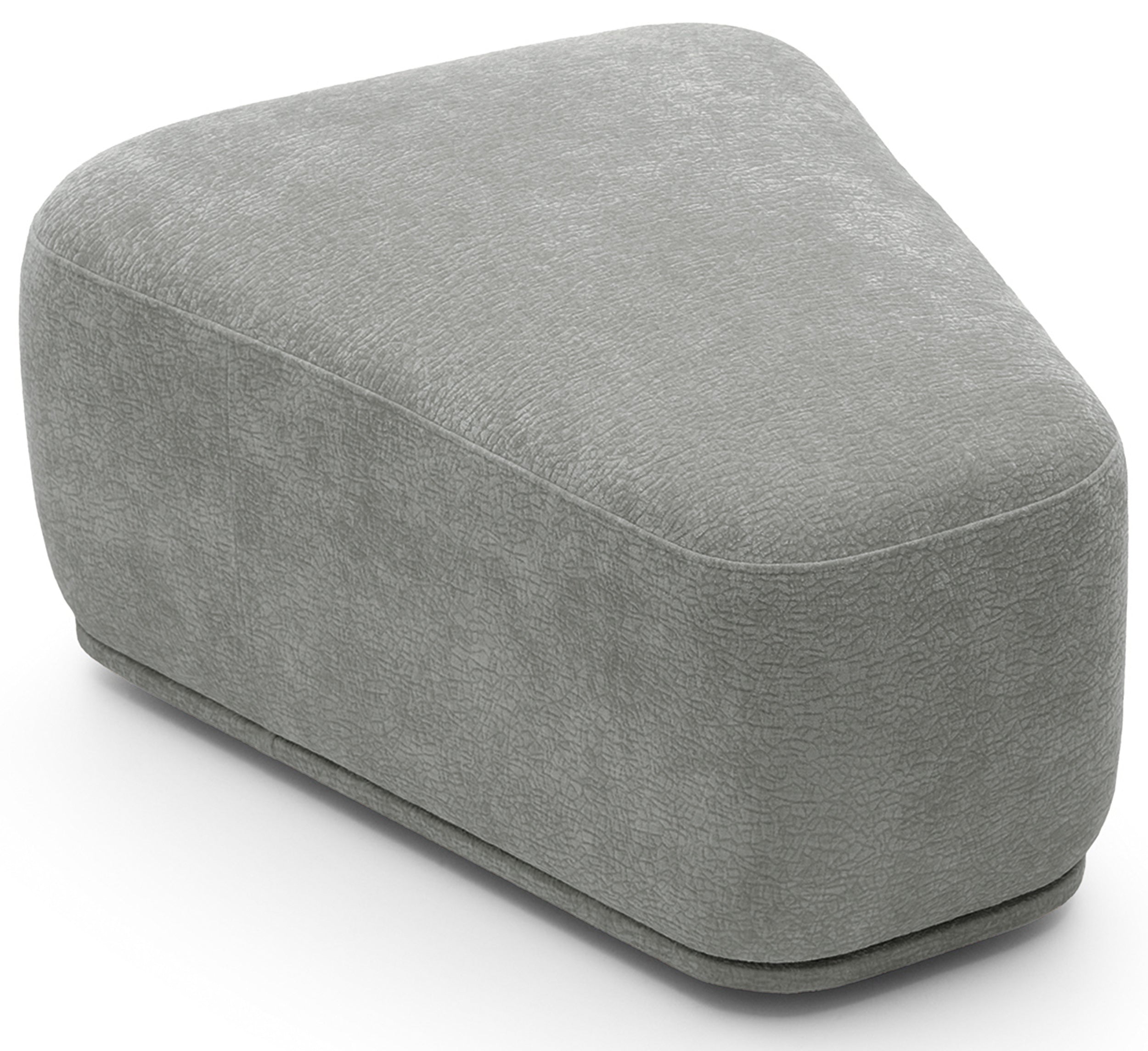 Modulares dreieckiges Pouf Bommo in grauem Chenille