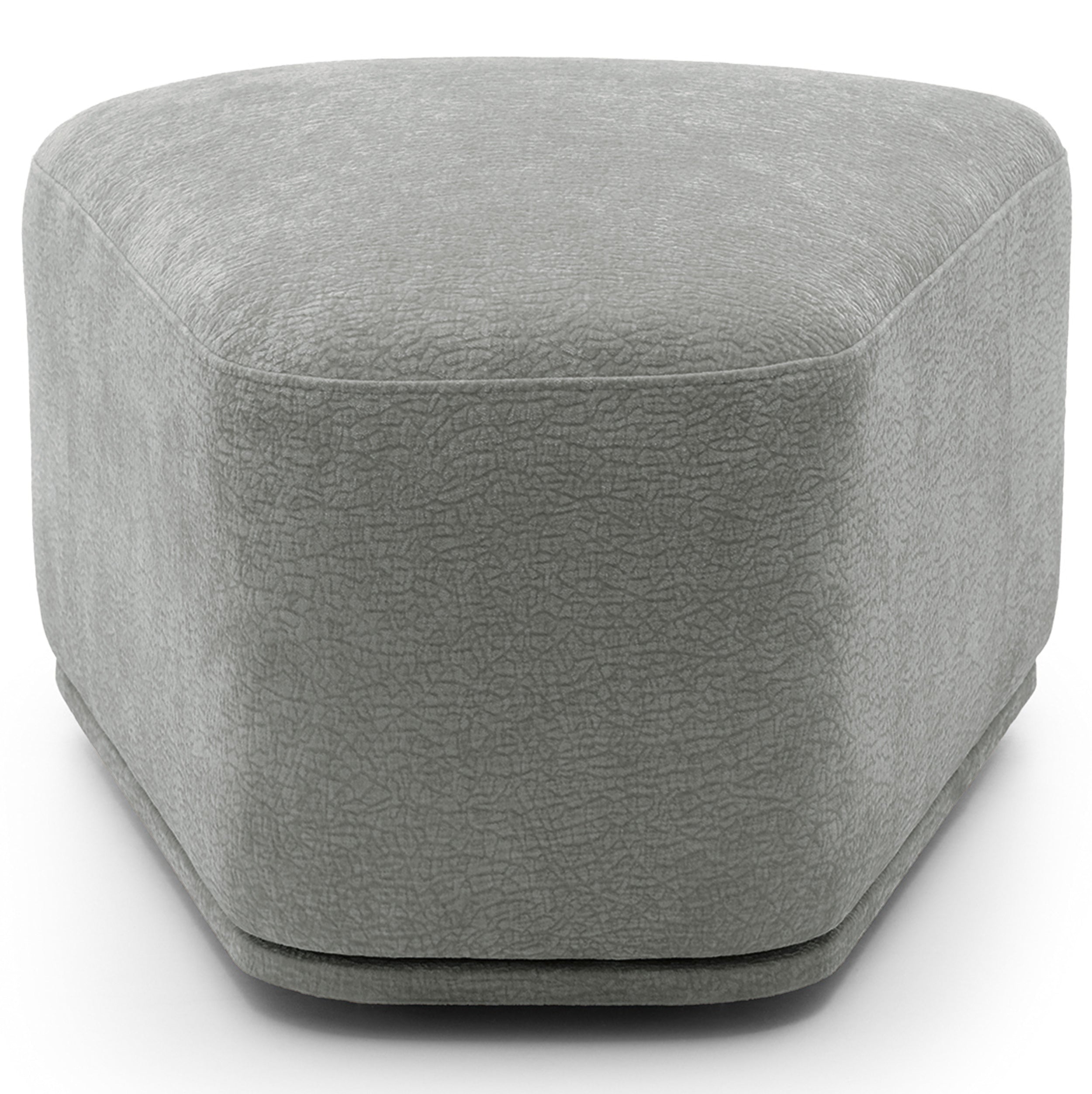Modulares dreieckiges Pouf Bommo in grauem Chenille