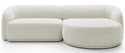 Modulares Ecksofa Bommo, L-förmig, rechtsseitig, cremefarben, Chenille