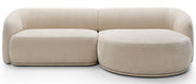 Modulares Ecksofa Bommo, L-förmig, rechtsseitig, beige Chenille